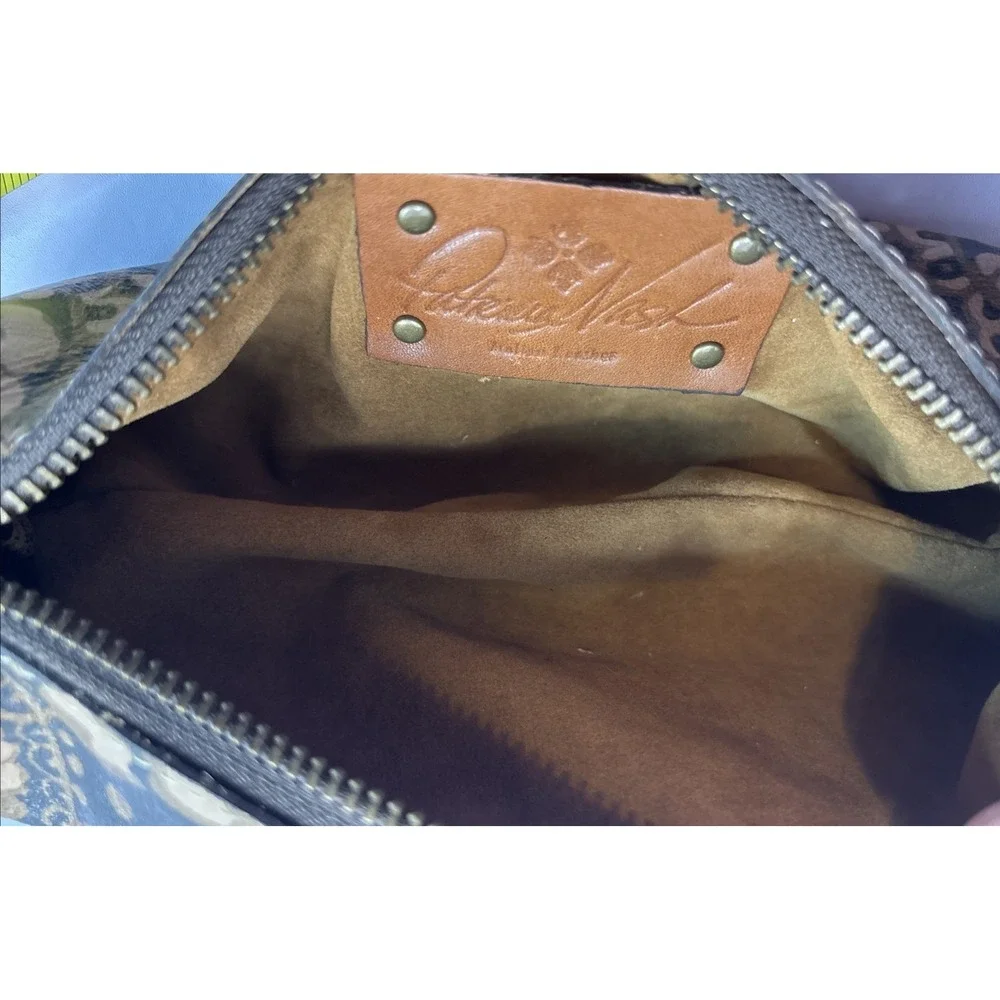 Patricia Nash Leather Case,‎ Cosmetic Wristlet Purse Italian Leather Travel Case